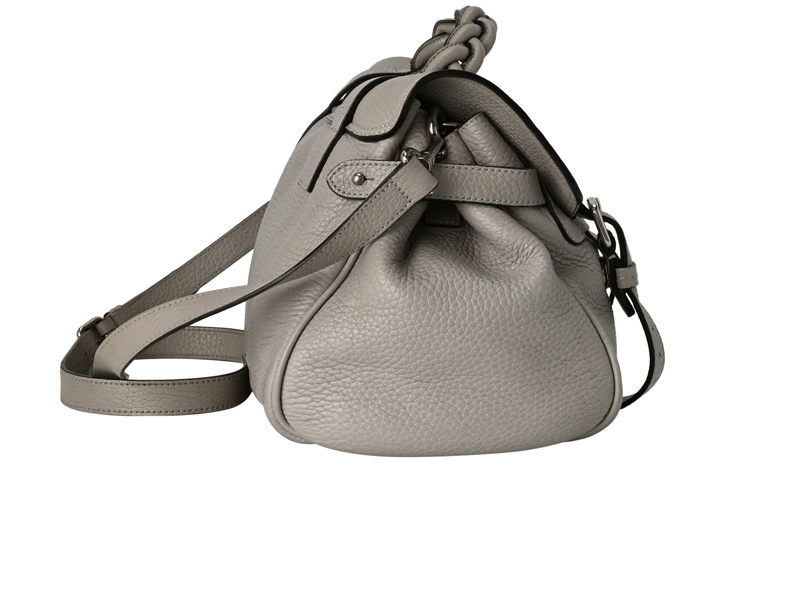 Alexa, &pound;395, Handbags, Grey, Leather, Side view